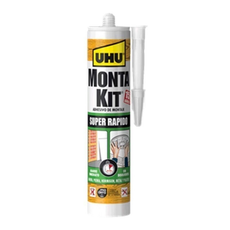 

Adhesivo Montaje Profesional 370 Gr Blanco Secado Rapido Montakit Cartucho Uhu