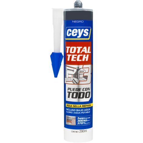 Adhesivo Multiusos CEYS Total Tech Negro Cartucho Grande 290ml 507221