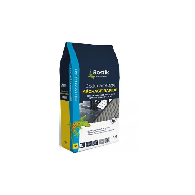 

Bostik - Adhesivo para baldosas de alto rendimiento y secado rápido, bolsa de 5 kg