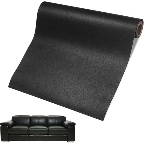 Adhesivo para cuero KZQ 50 x 137 cm, rollo de adhesivo para cuero, parche de reparación de cuero, parche de reparación de cuero, pegatina de piel sintética para sofás, asientos de coche, bolsos, asien