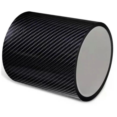 Adhesivo protector de umbral de puerta de fibra de carbono, vinilo mate para coche, película autoadhesiva de 5 cm x 10 m, vinilo negro mate, vinilo de fibra de carbono