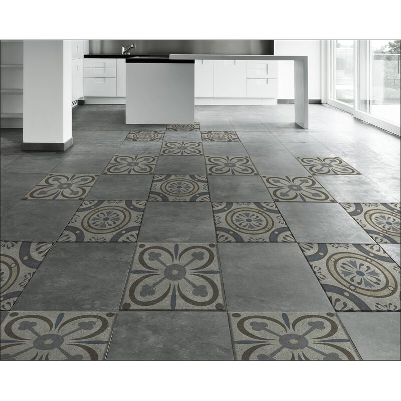 Adhésif Borgatella 30 cm x 30 cm, x2 pour carrelage sol, homestaging - Idéal pour rénover votre intérieur