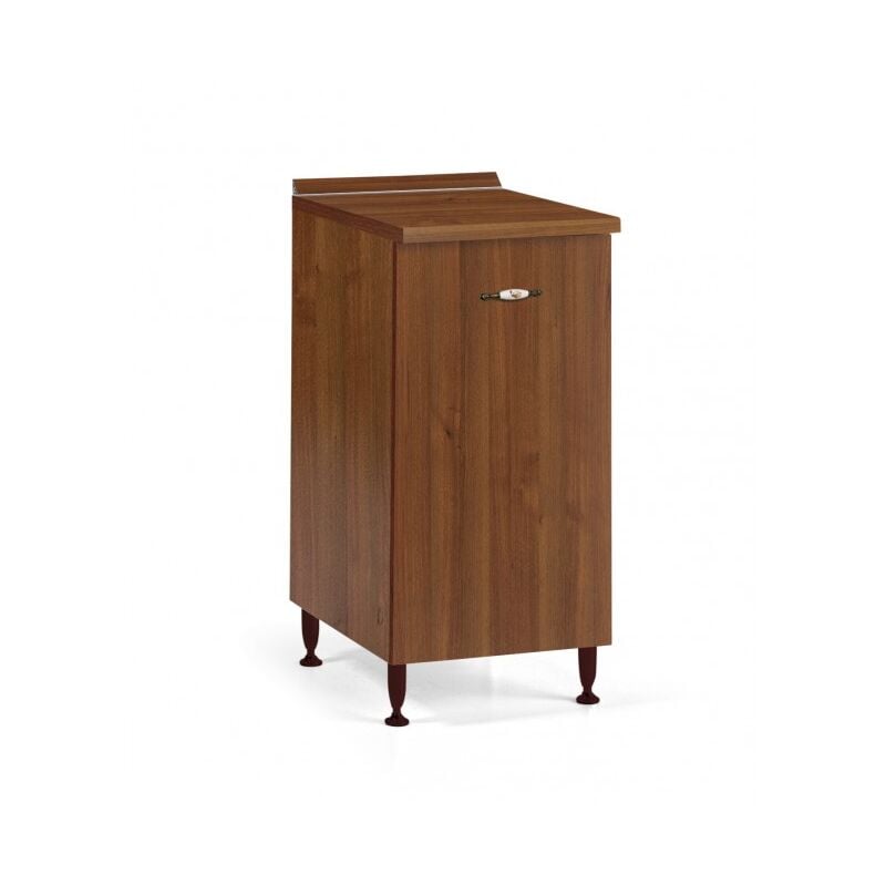 Base de cuisine 30x50x85 cm en bois noyer antique avec une porte - Adige