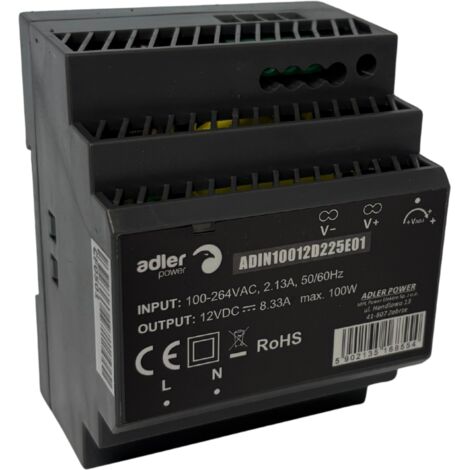 ADIN10012 : Alimentation DIN 12 V 100 W ADLER