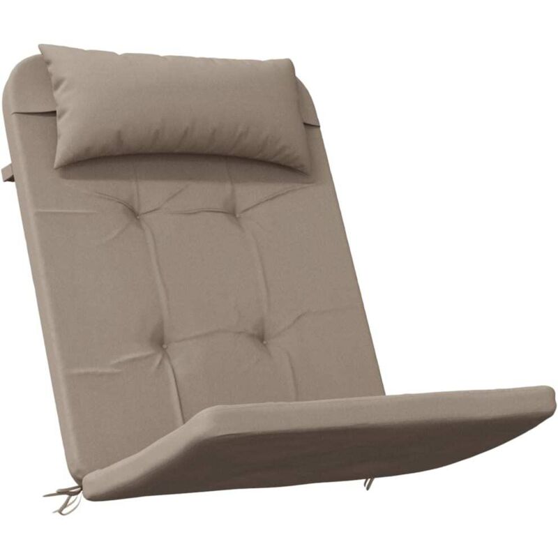 Coussins de chaise adirondack lot de 2 taupe tissu oxford vidaXL