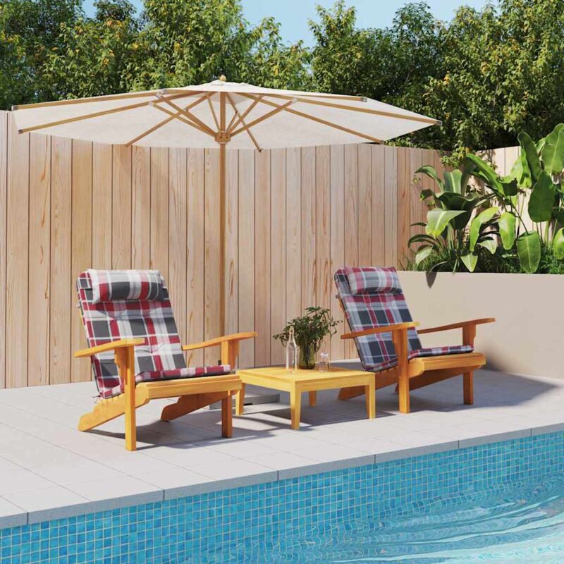 Vidaxl - Coussin de chaise 2 pcs Motif carreaux rouges 58 x 77 x 4.5 cm