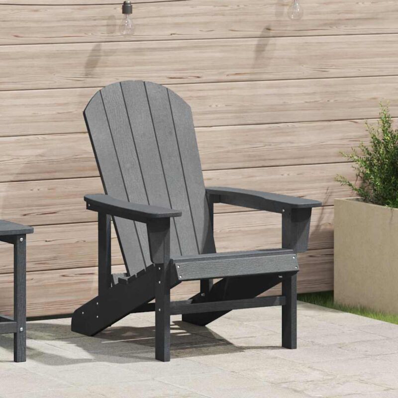 Adirondack Chair Light Grey 74 X 82 X 92cm Plastic Vidaxl