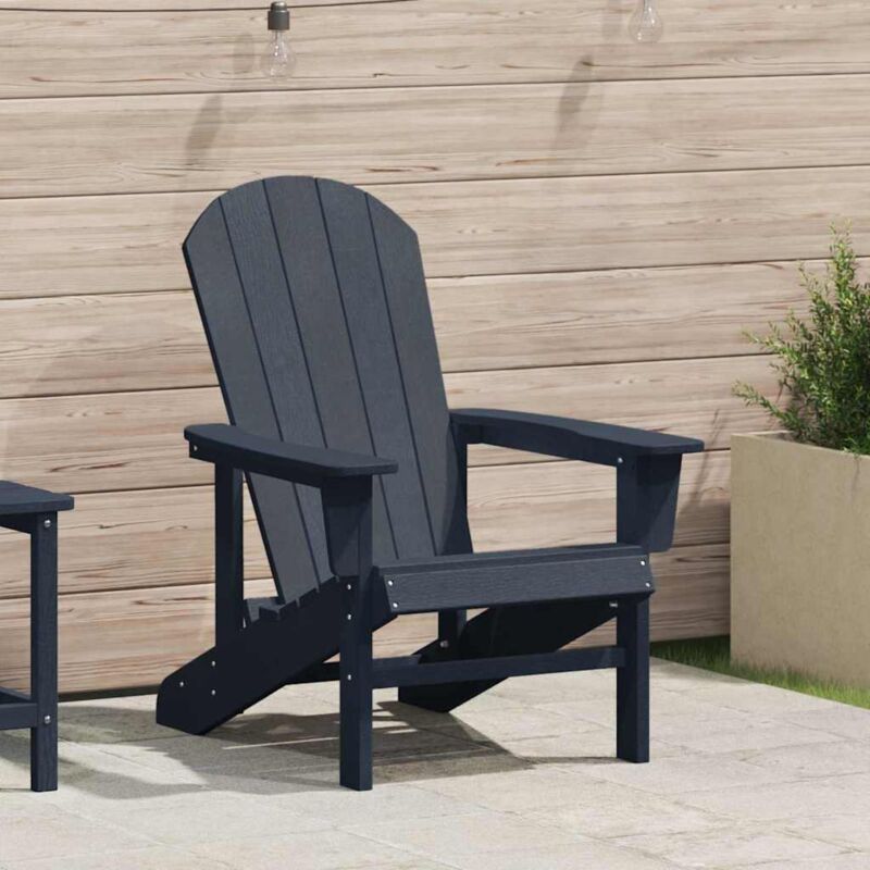 Adirondack-stuhl Marineblau 74 X 82 X 92 Cm Plastik Vidaxl