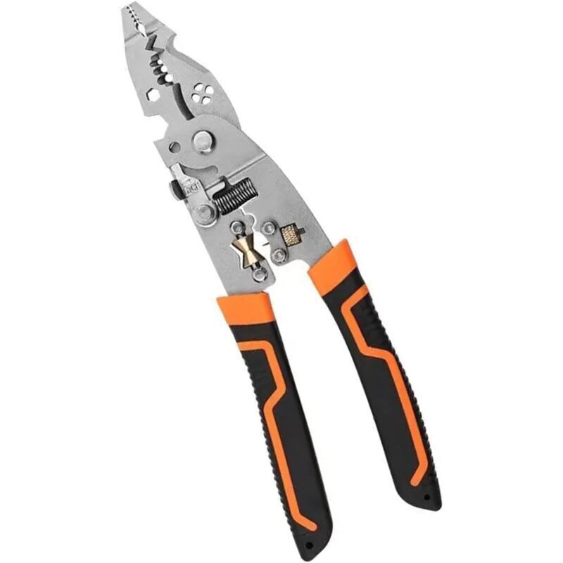 Adjustable 10-in-1 multi-function wire stripper and cable cutter for home and industrial electrical projects