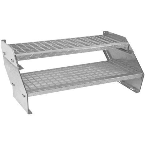 Adjustable 2 Section Galvanised Staircase - 900mm Wide