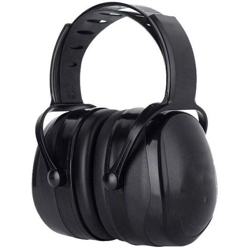 Adjustable and comfortable adult noise-canceling headphones with 38dB SNR attenuation, for noisy or stressful environments - Black.