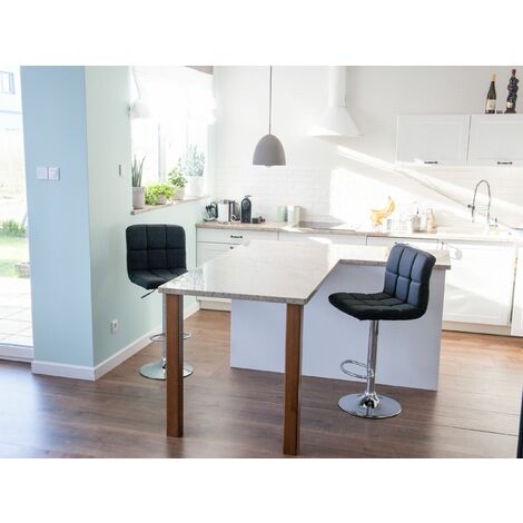 Adjustable Bar Stool Black MARION