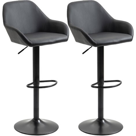 Adjustable Shop Stool with Backrest, Black