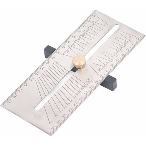 Adjustable Bevel Gauge 304 Stainless Steel Multifunctional T Shaped Sliding Ruler Woodworking Setting Tool
