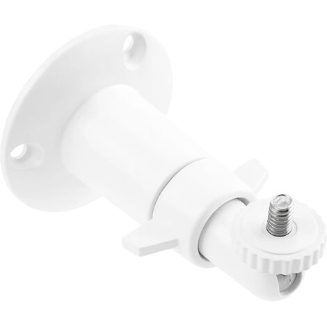 Adjustable camera mount with 1/4 inch thread, compatible with EufyCam s3 Pro, Arlo, Blink and Ring cameras, white.