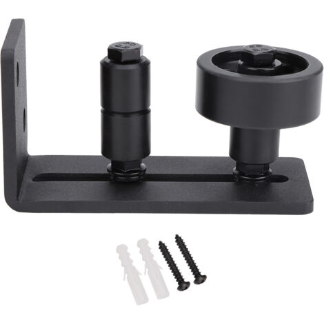 Adjustable Carbon Steel Floor Guide for Sliding Barn Door(Double Roller with a Small Roller)