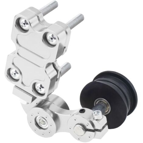Adjustable Chain Tensioner for Motorcycle Chopper ATV (Silver)