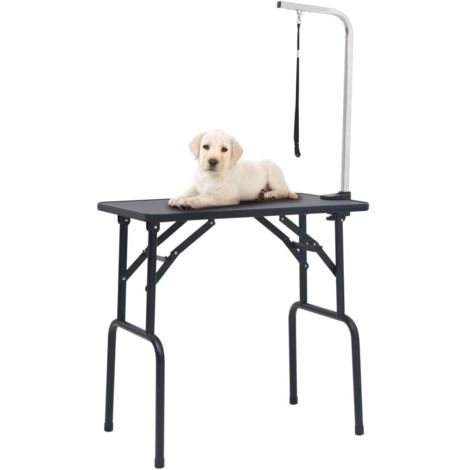 Adjustable Dog Grooming Table with 1 Loop vidaXL