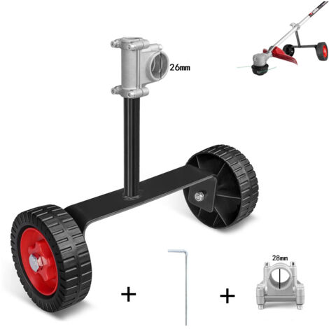 Adjustable Drive Wheels, Portable Lawn Mower Stand, Comes with Handle Holder for 26mm and 28mm Brush Cutter