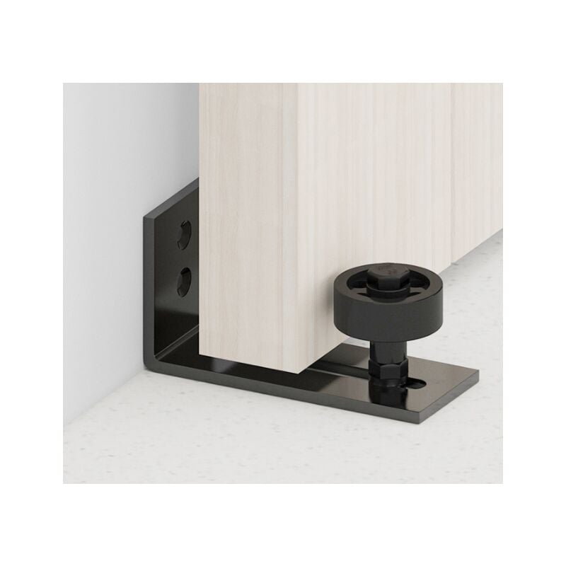 Shyne - Adjustable Floor Guide Wall/Door Bottom Guide Sliding Barn Door Hardware(Black)