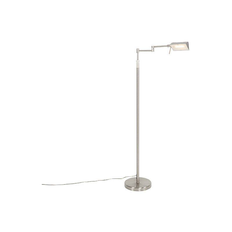 Design floor lamp steel incl. LED with touch dimmer - Notia