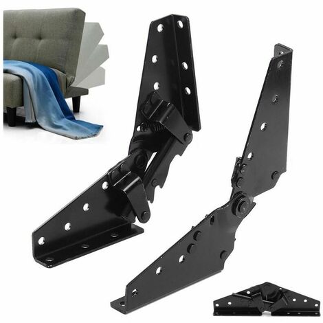 Adjustable furniture hinge, folding bed, lazy sofa joint, 3-position angle mechanism, bracket, 2 sets