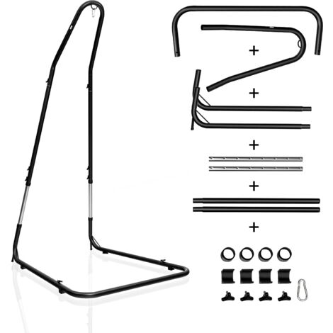 Adjustable Hammock Chair Curved Stand Hanging Swing Rack Perfect for Patio Deck