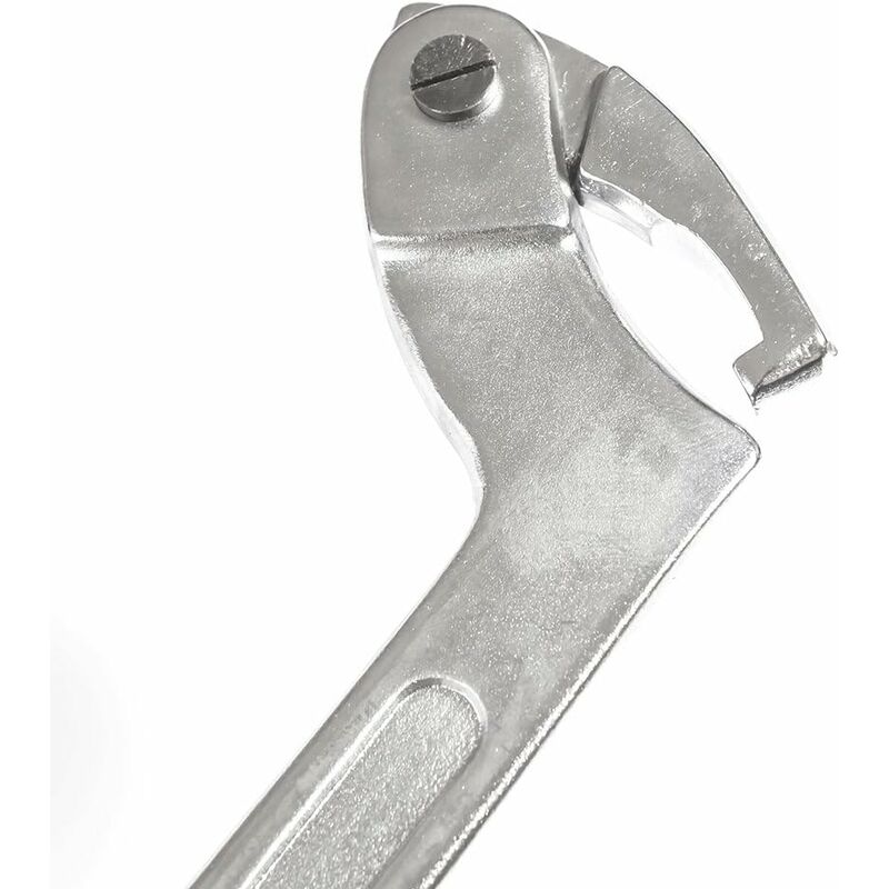 Adjustable hook spanner for slotted nuts 51-121 mm
