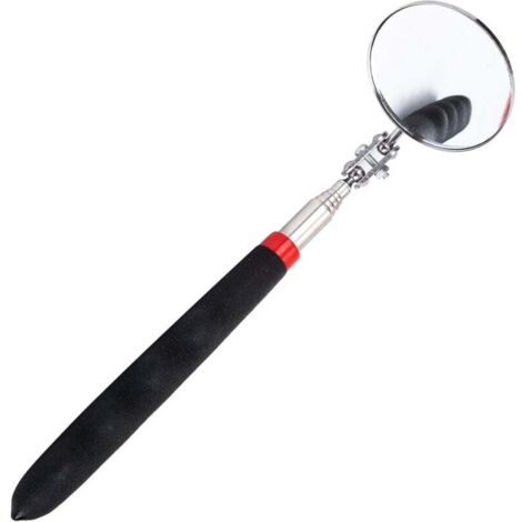 Adjustable inspection mirror for car mechanics, 360 degree rotatable, telescope up to 72 cm, black MUMU