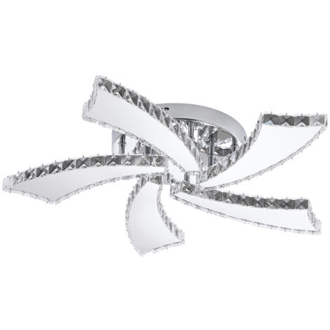 Adjustable LED Crystal Ceiling Light with Remote Control