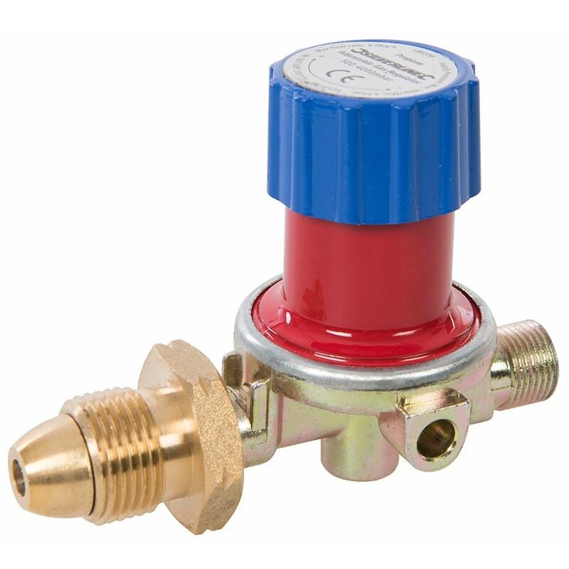 Adjustable Propane Gas Regulator - 500 - 4000mbar - Silverline