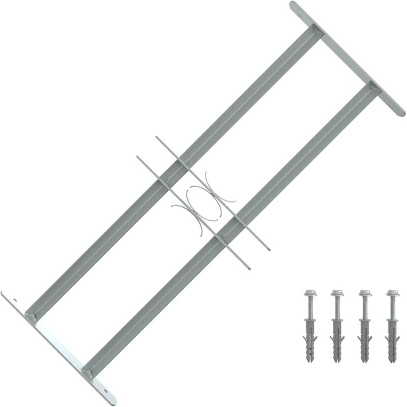 Vidaxl - Adjustable Security Grille for Windows with 2 Crossbars 500-650 mm