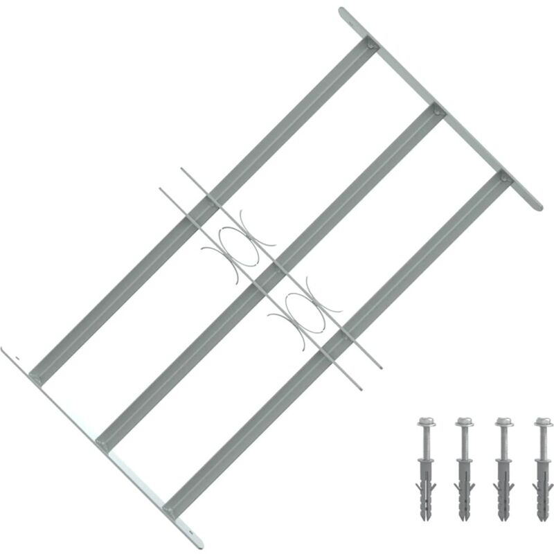 Adjustable Security Grille for Windows with 3 Crossbars 500-650 mm vidaXL