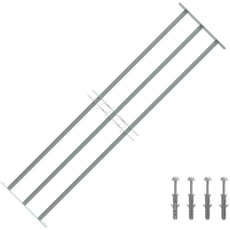 Adjustable Security Grille for Windows with 3 Crossbars 1000-1500 mm vidaXL