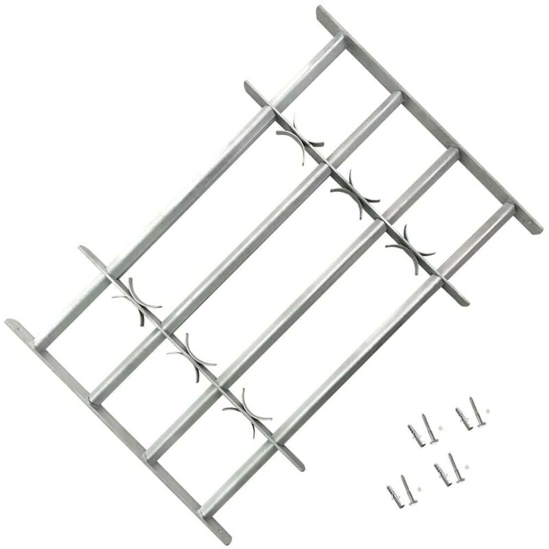 Adjustable Security Grille for Windows with 4 Crossbars 500-650 mm VDTD03957