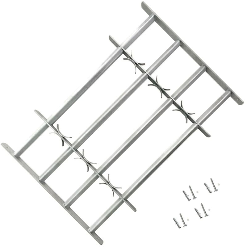 Asupermall - Adjustable Security Grille for Windows with 4 Crossbars 700-1050 mm