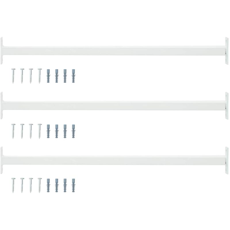 Adjustable Window Safety Bar 3 pcs White Steel vidaXL