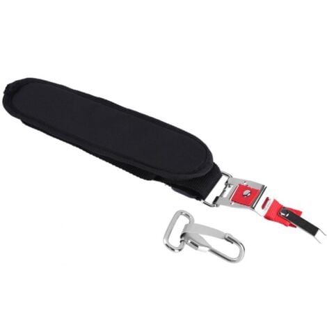 AOUGO Adjustable Shoulder Strap Harness with Hook for Brush Cutter Trimmer Strimmer Black Durable Lawn Mower Shoulder Strap Trimmer Brush Cutter Accessory