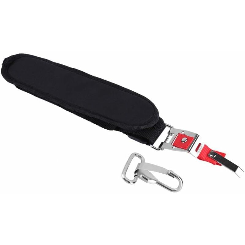 Image of Osqi - Adjustable Shoulder Strap Harness with Hook for Brush Cutter Trimmer String Trimmer Black Shoulder Strap Durable Lawn Mower Accessory Trimmer
