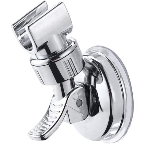 Adjustable Shower Head Holder Removable Shower Wall Mount Suction Cup Shower Head Holder Reusable No Drill Waterproof ,Shower Bracket