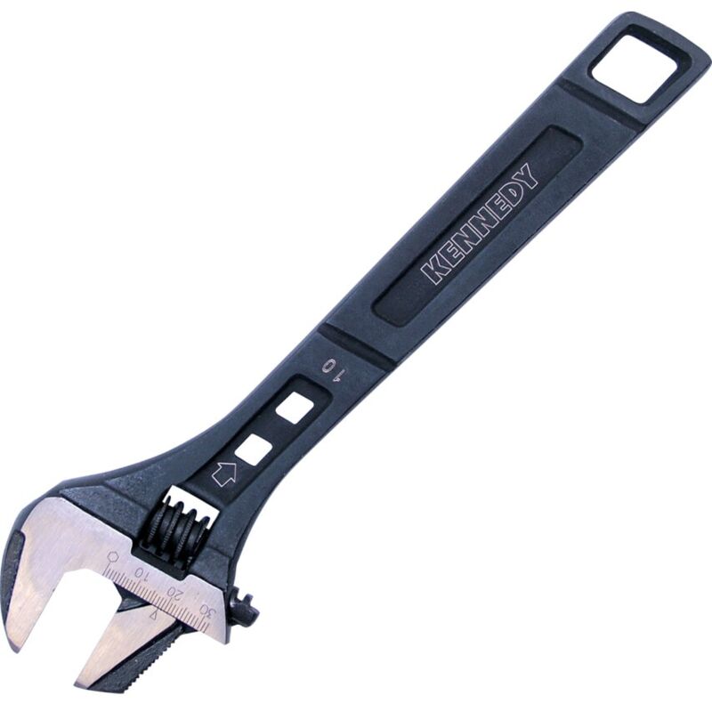 Adjustable Spanner, Steel, 10IN./250MM Length, 30MM Jaw Capacity - Kennedy