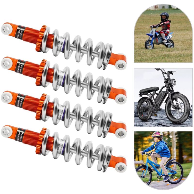 Image of Adjustable Spring Shock Damper, Motorcycle Rear Shock Absorber, 4Pcs Motorcycle Shock Absorber