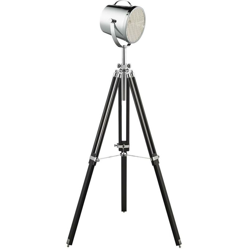 Searchlight Studio - 1 Light Adjustable Stage Lamp Chrome, Black, E27