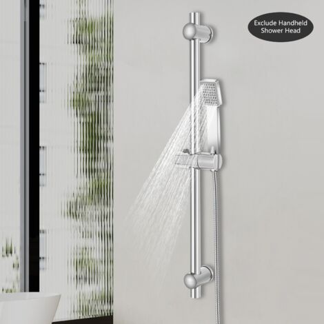 Adjustable Stainless Steel Bathroom Shower Head Holder Riser Rail Bracket Slider