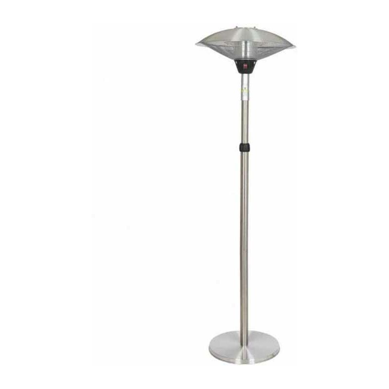 Image of Adjustable Standing Heater - Steel - L59 x W59 x H207 cm - Silver