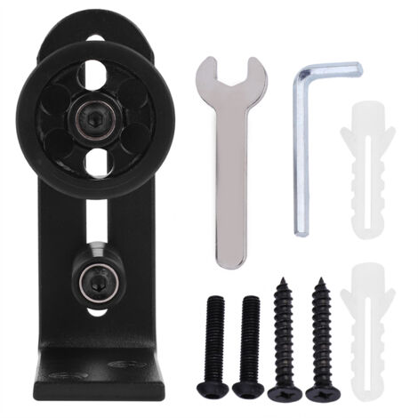 Adjustable Stay Roller Floor Guide Barn Door Floor Guide Stay Roller(Spraying Black)