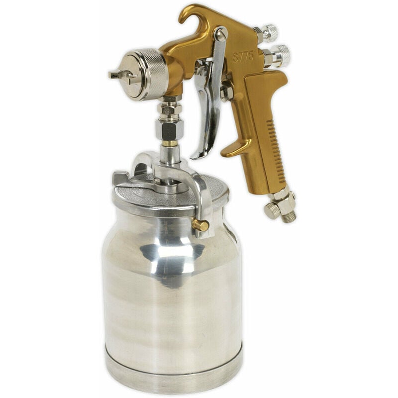 Loops - Adjustable Suction Fed Paint Spray Gun / Airbrush - 1.7mm General Purpose Nozzle