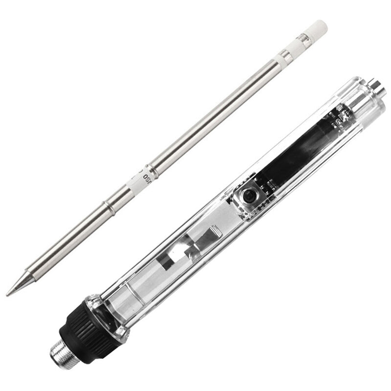 Adjustable Temperature Fast Heating Electric Soldering Iron,OLED Display,Home DIY Soldering, with B2-tip - with B2-tip