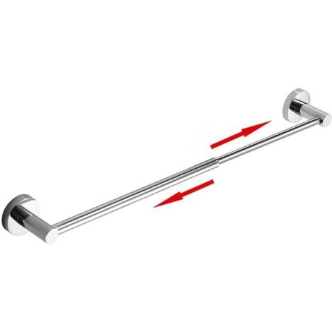 ODIPIE Adjustable towel rail 40 to 70cm towel rail stainless steel retractable bath towel holder chrome