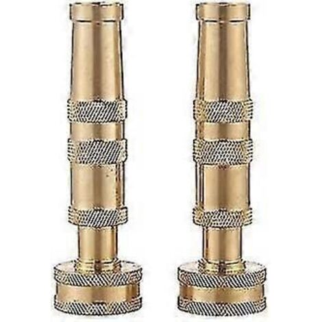 Adjustable Twist Brass Hose Nozzle, 4" Heavy-duty Water Hose Nozzle For Garden Hose 2pcs,hw